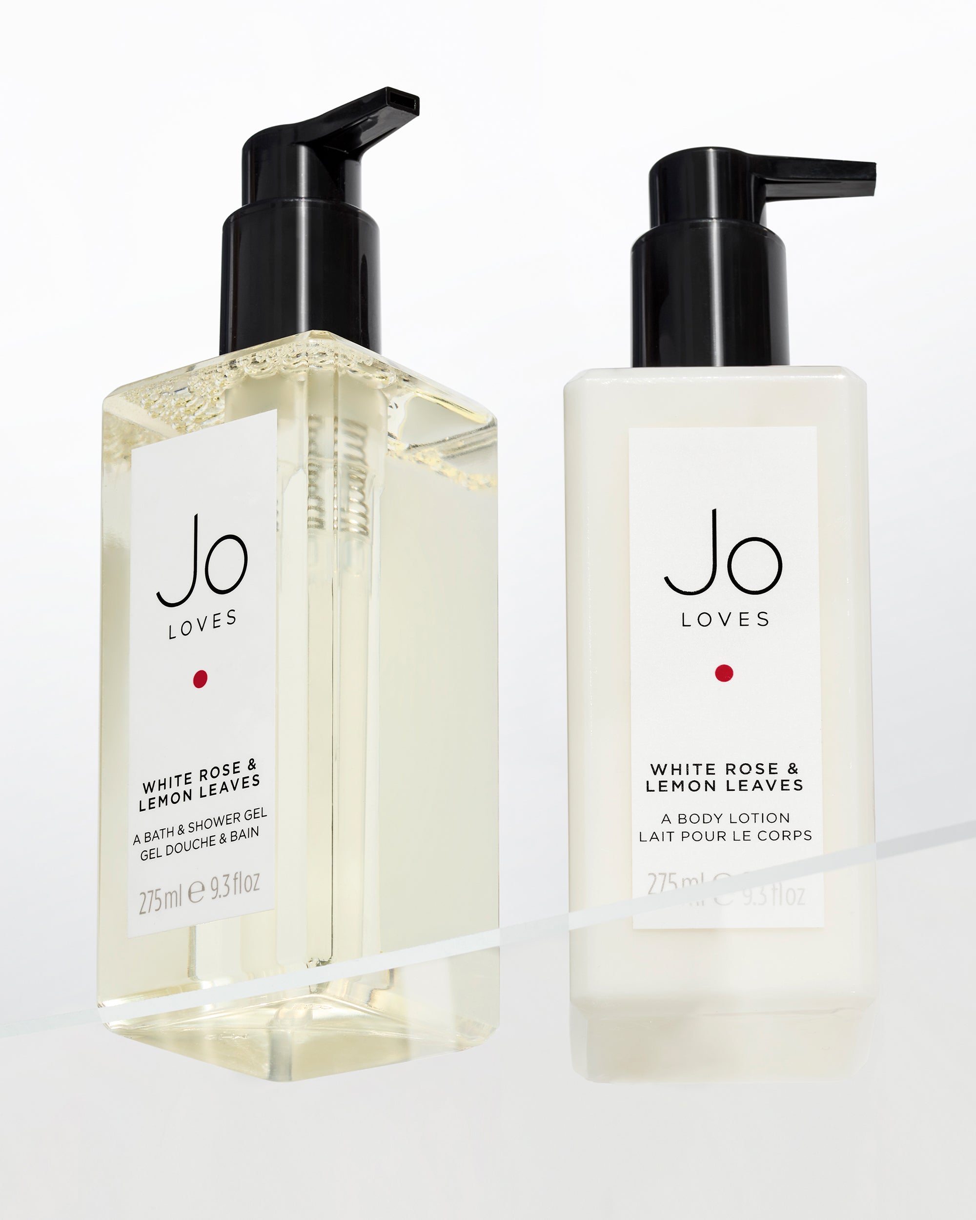 White Rose & Lemon Leaves Bath & Shower Gel and Lotion Set (275ml+275ml)